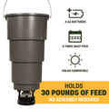 Moultrie 30lb All-in-One Hanging Feeder - 4 Feed Times - Bluetooth Programming Moultrie Connect - Collapsable